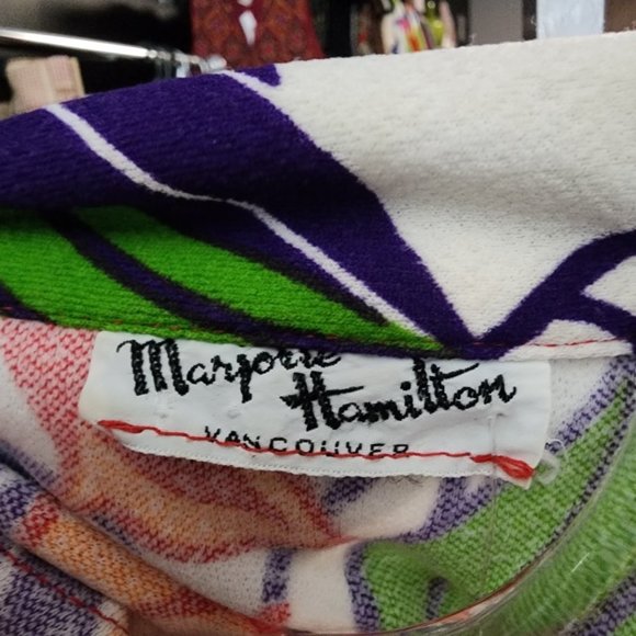 Vintage Marjorie Hamilton Red Floral Sleeveless Button Up Top Size M - Picture 7 of 8